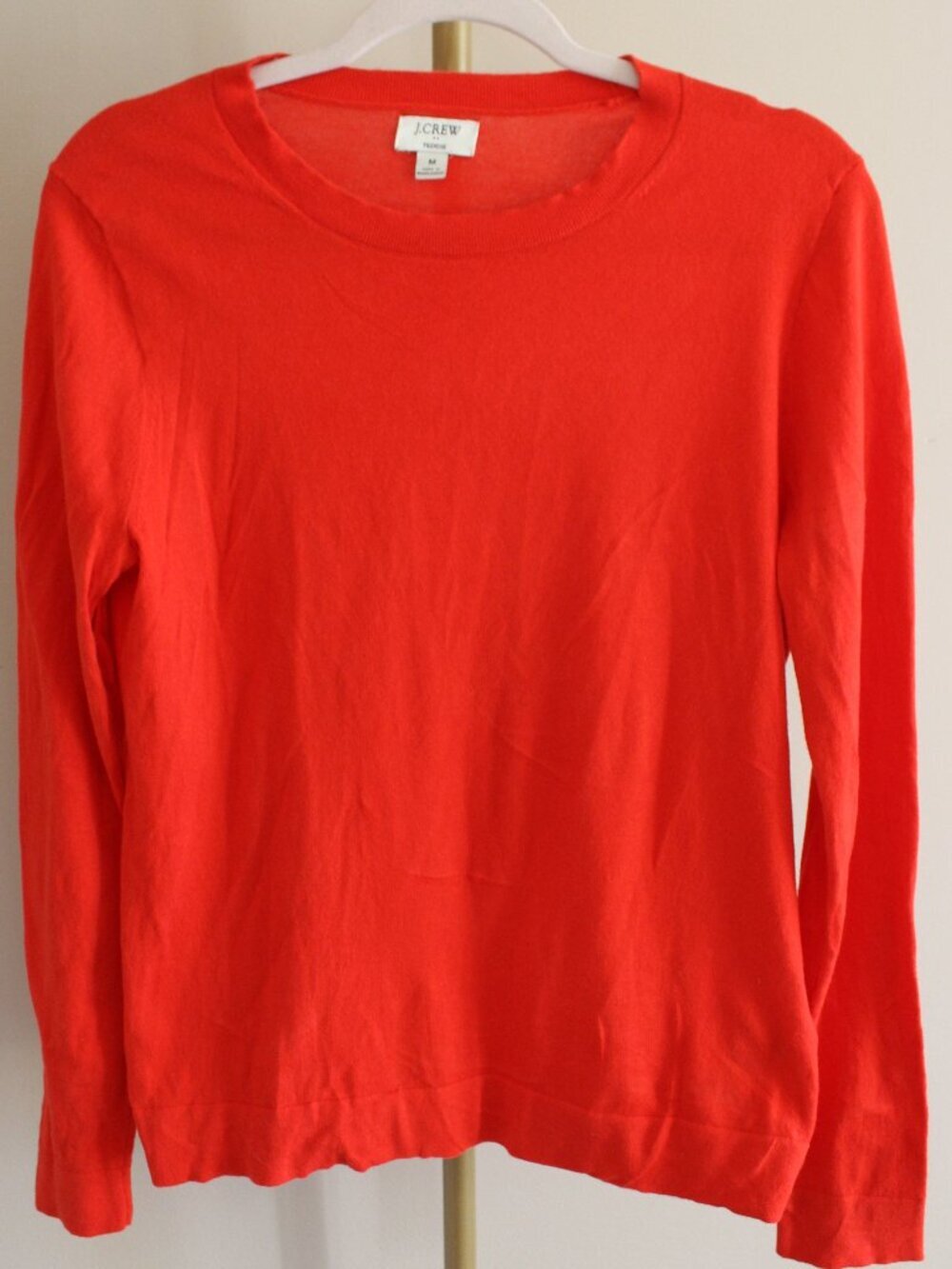 Women's J. Crew Red Teddie Sweater, Size Medium